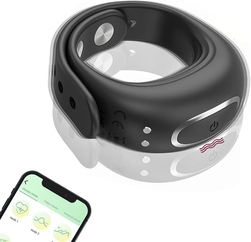 Adjustable Size Vibrating Cock Ring - Penis Ring App Controlled Vibrator for Men Longer Strong Vibrator, Remote Control Vibrator Male Sex Toys with 10 Vibration Modes, Adult Sex Toys  Games for Men