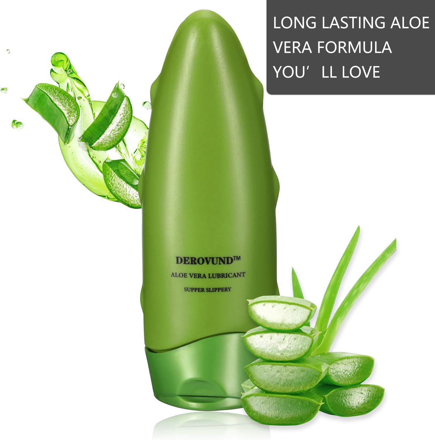 Aloe Vera Super Slippery Organic Water-Based Personal Lubricant for Sexual, Vaginal, Oral and Anal Use - Long Lasting, Paraben-Free - 4 Oz