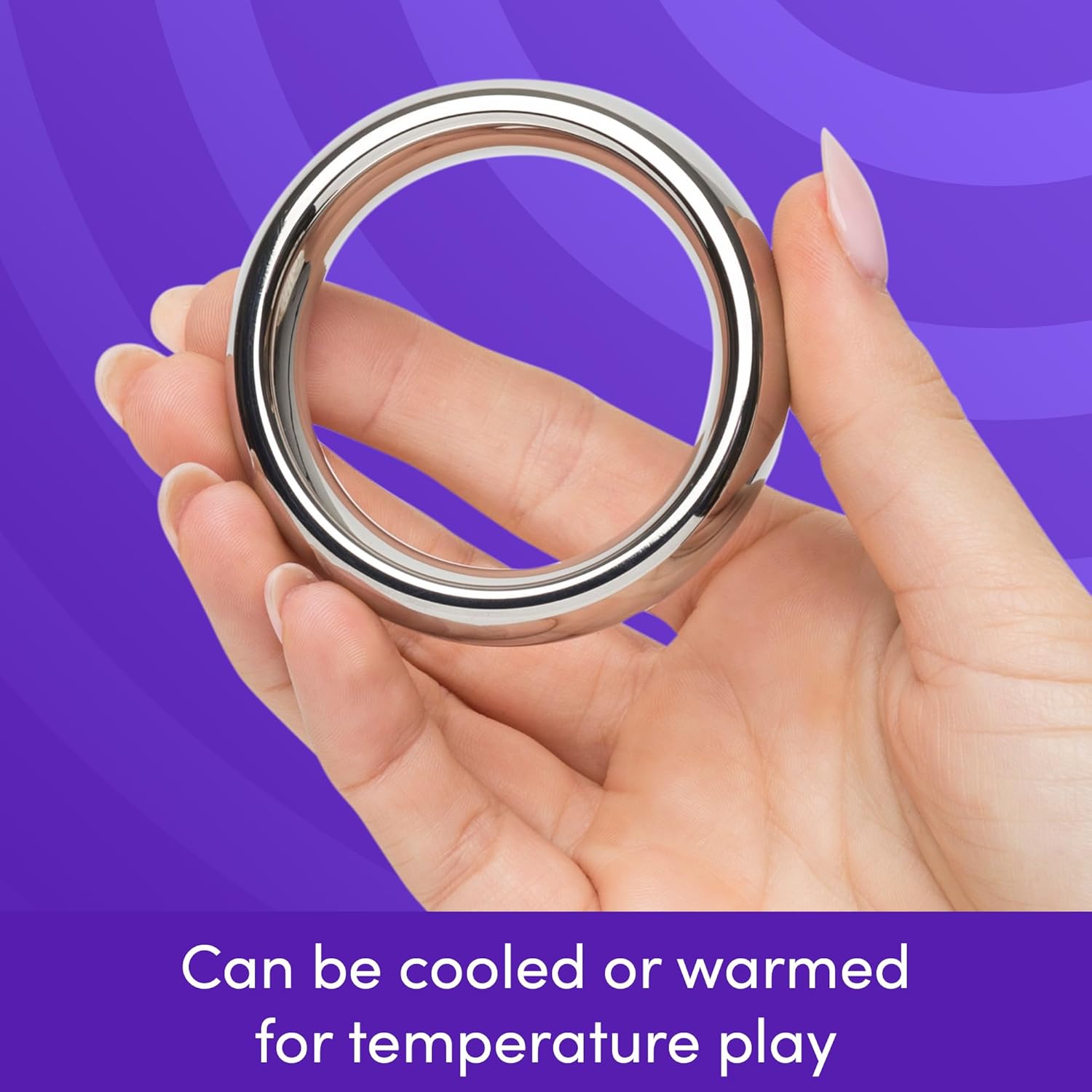 Lovehoney Dominix Cock Ring – Stainless Steel Penis Ring – 1.9 Inch Doughnut Cock Enhancer – Waterproof – Silver