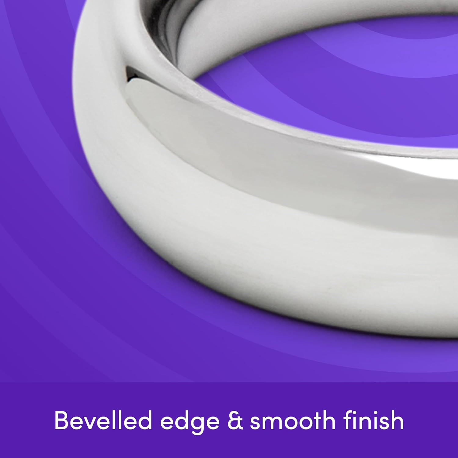 Lovehoney Dominix Cock Ring - Stainless Steel Penis Ring - 1.9 Inch Doughnut Cock Enhancer - Waterproof - Silver