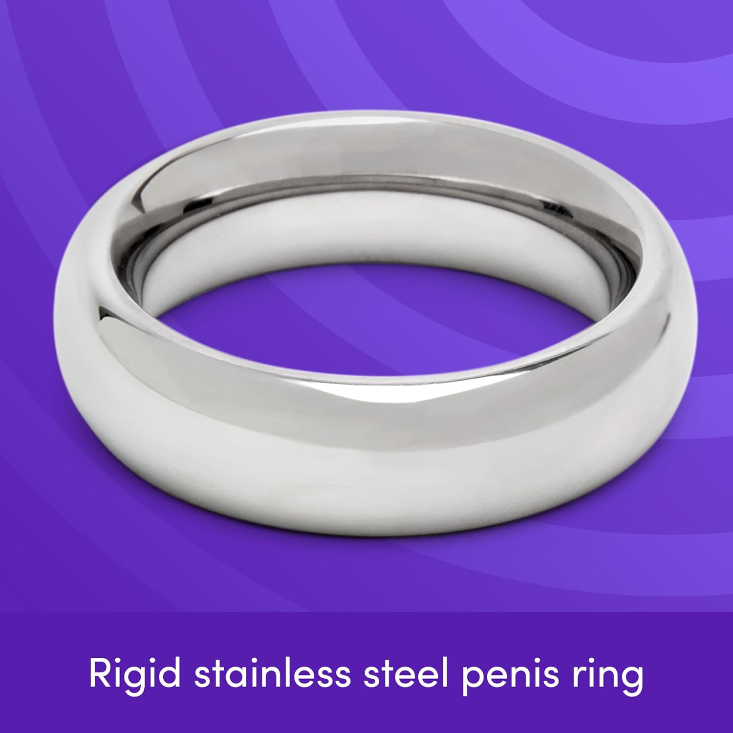 Lovehoney Dominix Cock Ring - Stainless Steel Penis Ring - 1.9 Inch Doughnut Cock Enhancer - Waterproof - Silver
