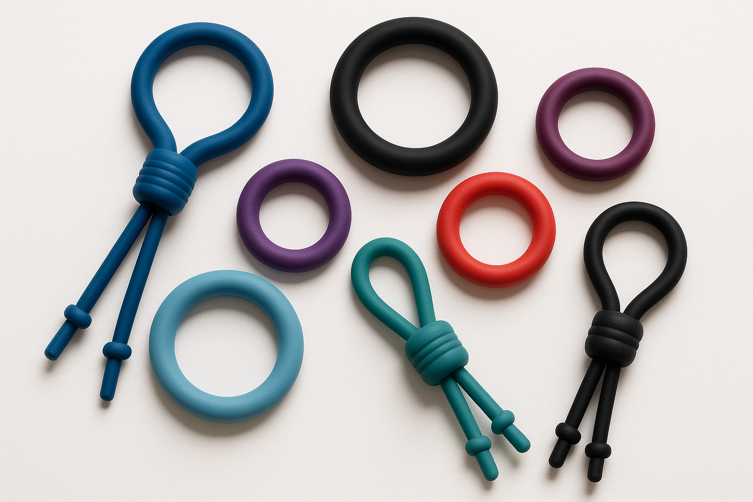 Male Sex Toys Penis Ring Silicone Cock Rings for Men Erection Sex, Sizes Cockring Sex Toys for Men Cock Sexual Stimulation Device Ring Pleasure for Men, Adjustable Cock Ring Set Adult Toys
