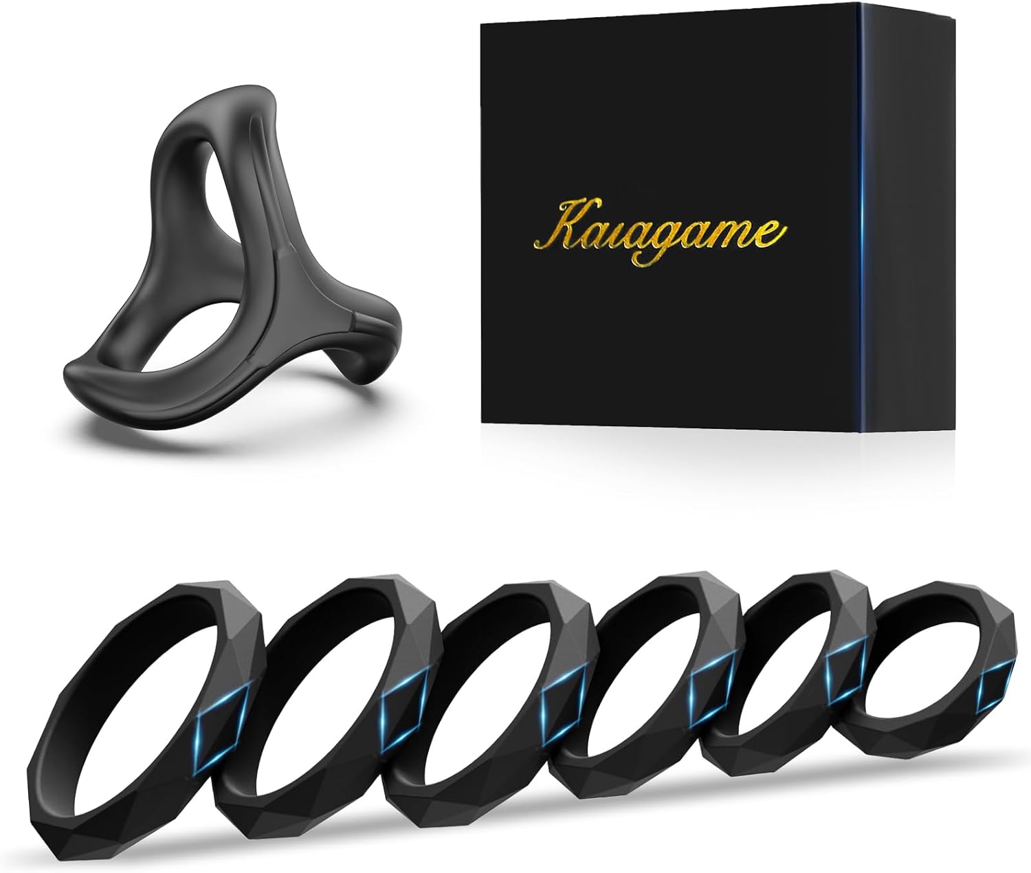 Male Sex Toys Penis Ring Silicone Cock Rings for Men Erection Sex, Sizes Cockring Sex Toys for Men Cock Sexual Stimulation Device Ring Pleasure for Men, Adjustable Cock Ring Set Adult Toys