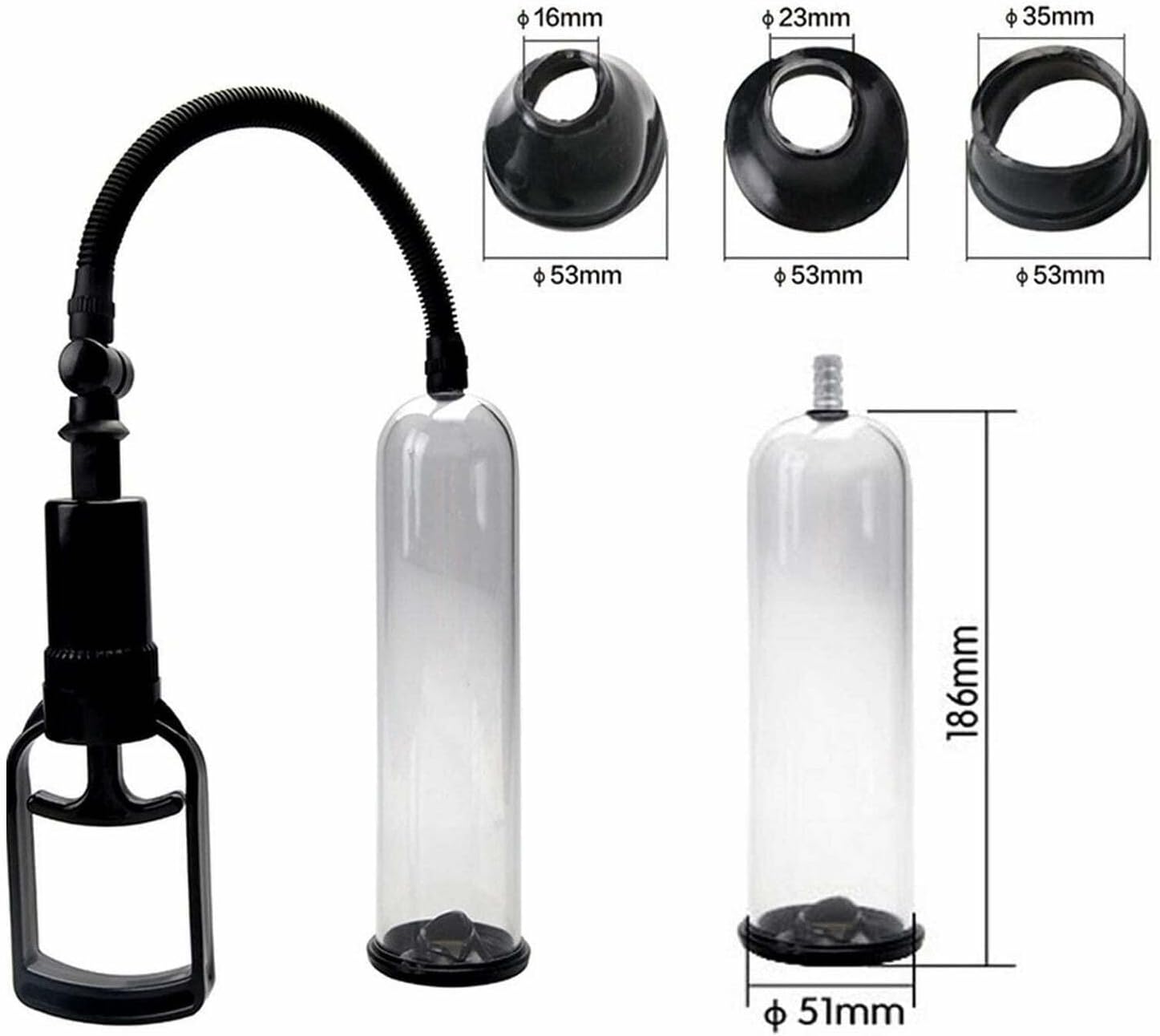 Honeypleasures Beginners Vacuum Penis Pump Penile Pump Kit with Trigger Grip