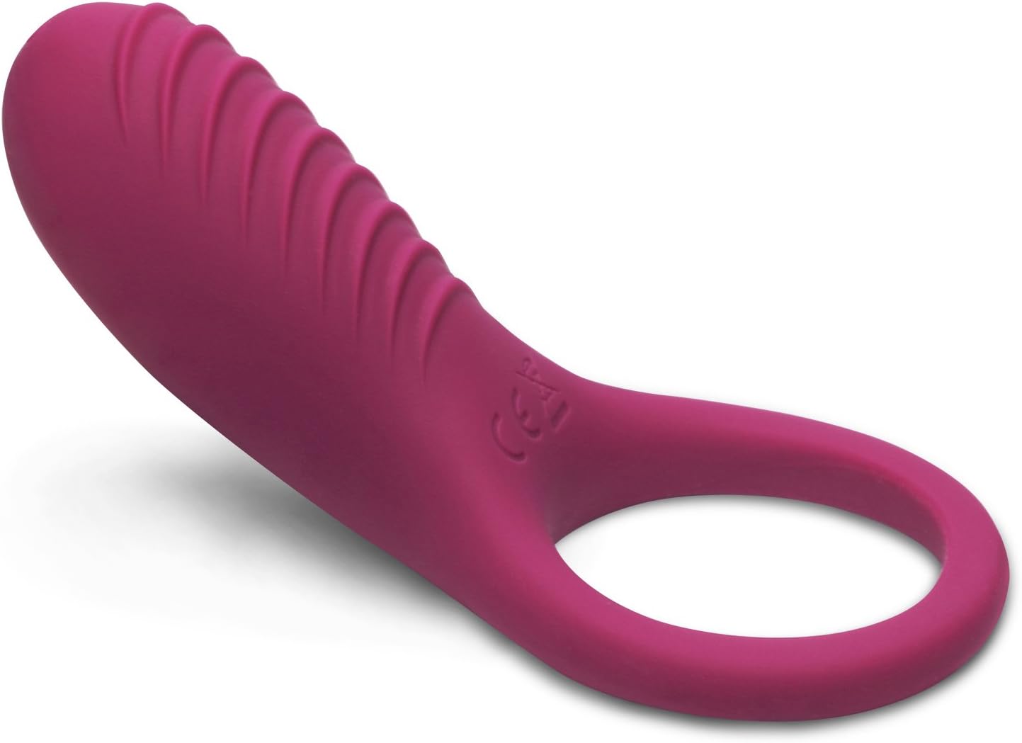 IMO Full Silicone Vibrating Cock Ring - Waterproof Rechargeable Penis Ring Vibrator - Sex Toy for Male or Couples (Wine Red)