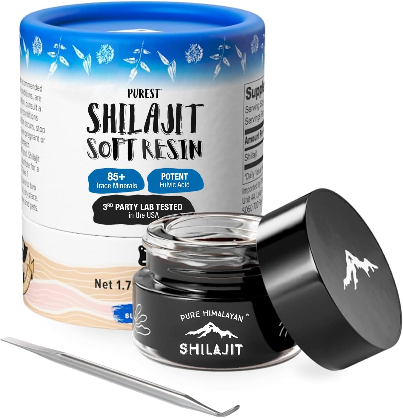 Pure Himalayan Shilajit | 100% Pure Natural Shilajit Grade A Max Potency 85+ Trace Minerals  Fulvic Acid | 3rd Party US Lab Tested | Resin | 30g
