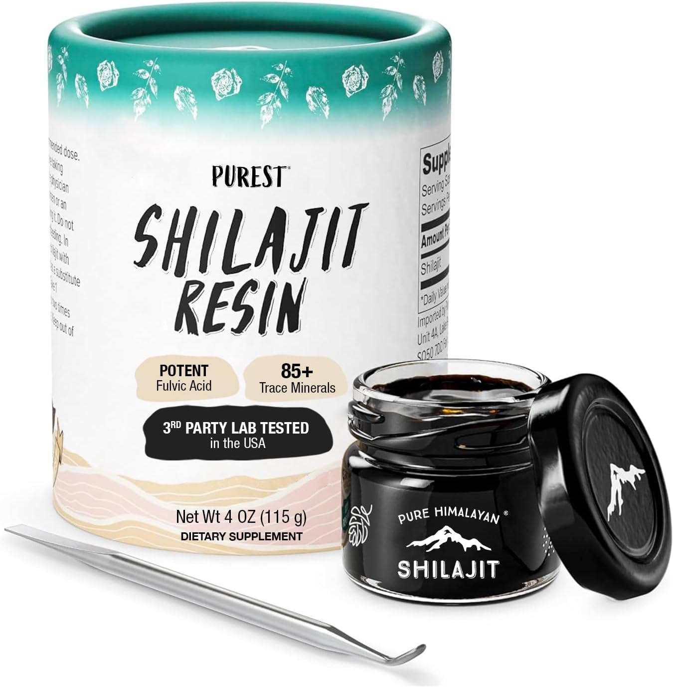 Pure Himalayan Shilajit | 100% Pure Natural Shilajit Grade A Max Potency 85+ Trace Minerals  Fulvic Acid | 3rd Party US Lab Tested | Resin | 30g