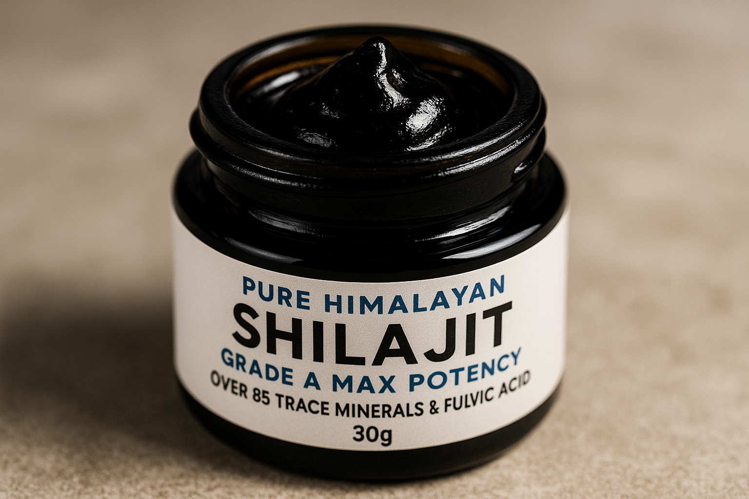 Pure Himalayan Shilajit | 100% Pure Natural Shilajit Grade A Max Potency 85+ Trace Minerals  Fulvic Acid | 3rd Party US Lab Tested | Resin | 30g