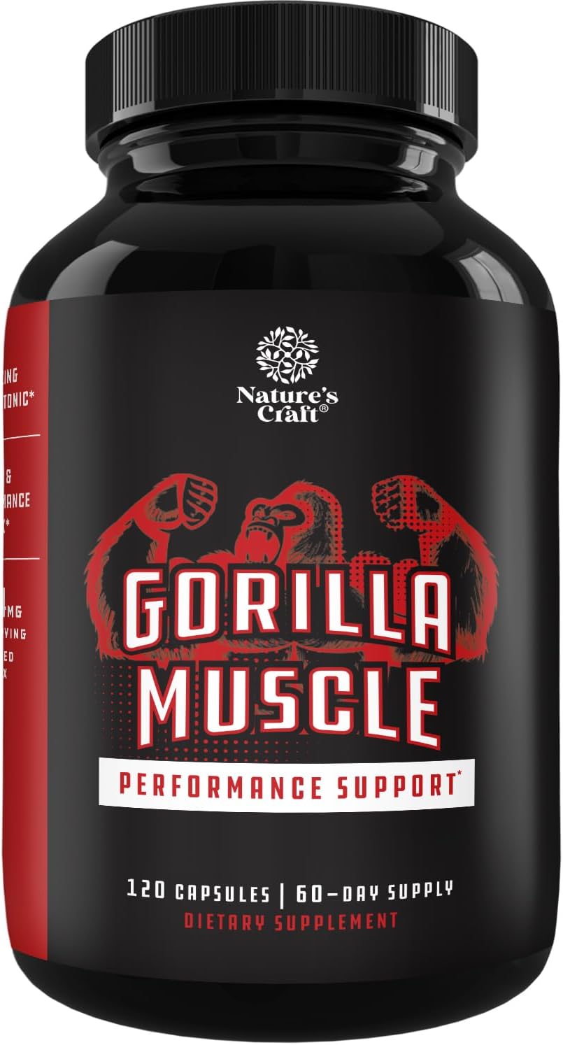 Extra Strength Testosterone Booster for Men – Herbal Testosterone Supplement for Men with Horny Goat Weed Maca Root Tongkat Ali and Saw Palmetto Extract for Muscle Enlargement Stamina & Strength 120Ct