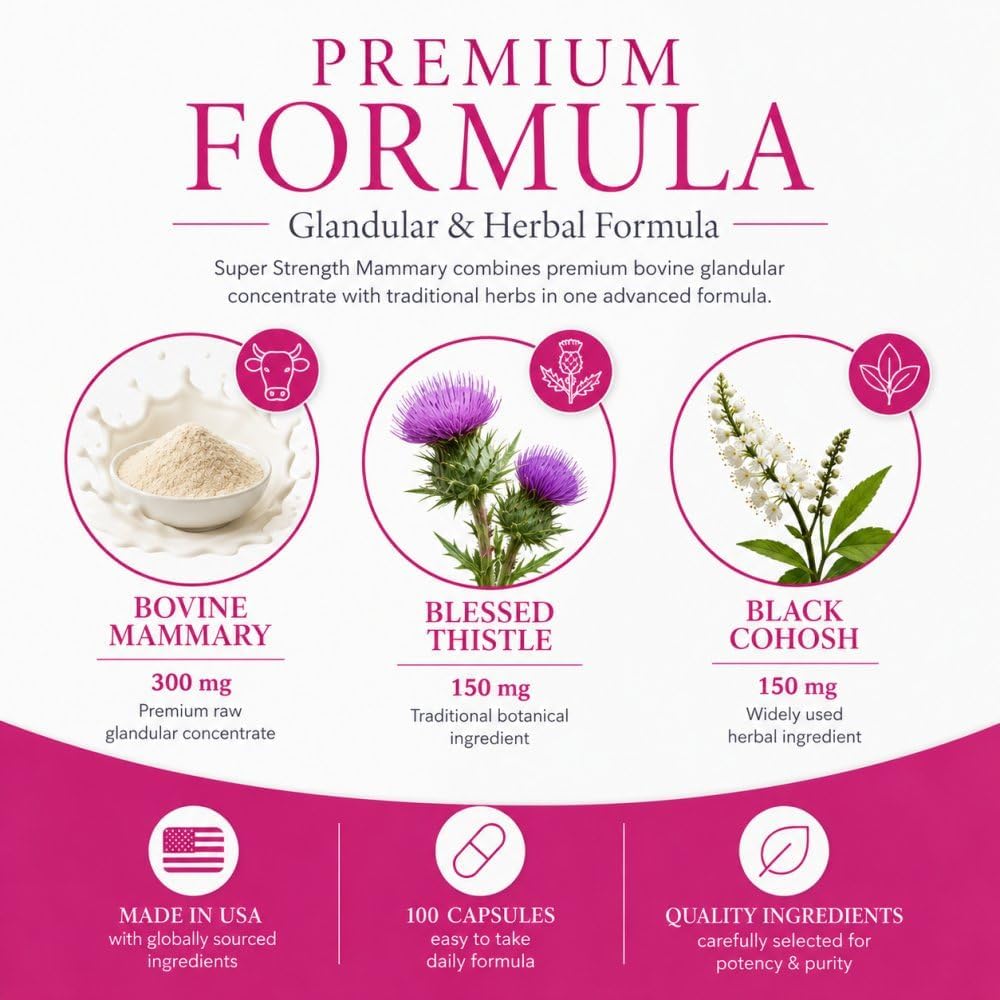 SOR, Inc. Super Strength Mammary Natural Breast Enhancement Formula Bovine Mammary Glandular Capsules review