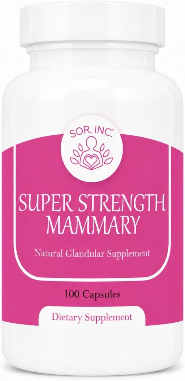 SOR, Inc. Super Strength Mammary Natural Breast Enhancement Formula Bovine Mammary Glandular Capsules.
