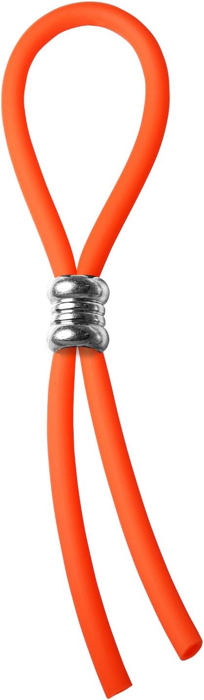 https://www.amazon.com/dp/B076MRZ2TV - A Cock Ring Adjustable Silicone Blue Cord with Stainless Steel Grooved Barrel Bead for Tension Control Tight Accurate fit