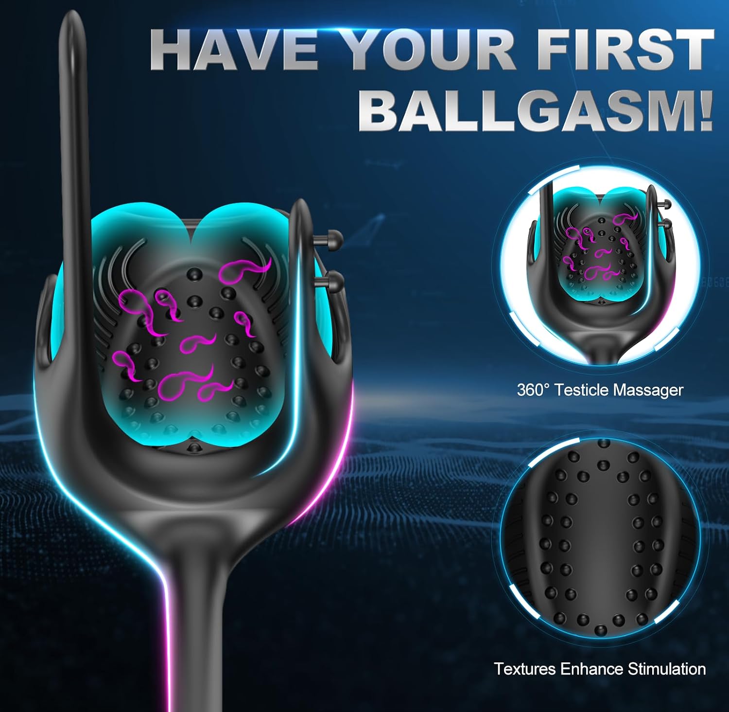 Vibrating Cock Ring Sex Toys for Men - Prostate Massager Testicles Toys Male Vibrator, Remote Control Adult Anal Sex Toys Vibrating Butt Plug, Silicone Penis Ring Vibrators Erection Ball Stimulator review