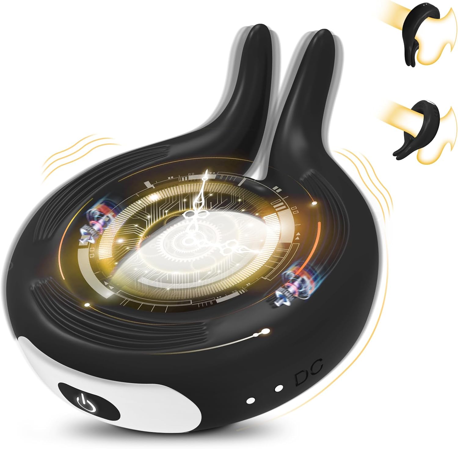 Vibrating Penis Ring for Male,Pleasure Cock Ring Vibrator,Silicone Stretchy Cockrings for Erection Stimulating with 10